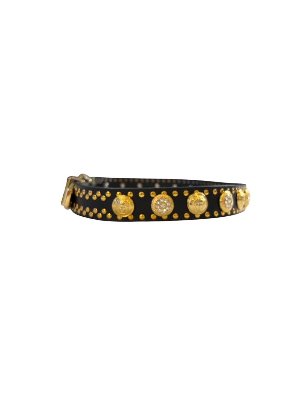 Rare Vintage Gianni Versace Medusa Studded Leather Belt - Picture 8 of 16
